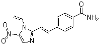 2-(4-Carbamoylstyryl)-5-nitro-1-vinylimidazole molecular structure (CAS 41552-55-0)