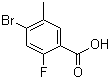 4-Bromo-2-fluoro-5-methylbenzoic acid molecular structure (CAS 415965-24-1)