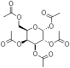 结构式 CAS# 4163-59-1, alpha-D-吡喃葡萄糖 1,2,3,4,6-五乙酸酯