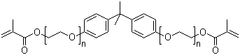 双酚 A 聚氧乙烯醚双甲基丙烯酸酯分子结构 (CAS 41637-38-1)