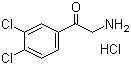 structure of CAS# 41995-19-1, 2-(3,4-Dichlorophenyl)-2-oxoethylamine hydrochloride;2-Amino-1-(3,4-dichlorophenyl)ethanone hydrochloride