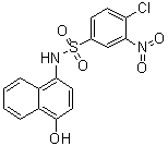结构式 CAS# 420092-79-1, 4-氯-N-(4-羟基-1-萘基)-3-硝基苯磺酰胺