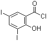 3,5-Diiodosalicyloyl chloride molecular structure (CAS 42016-91-1)