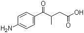 structure of CAS# 42075-29-6, 4-(4-Aminophenyl)-3-methyl-4-oxobutanoic acid;3-(4-Aminobenzoyl)butyric acid