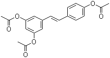 structure of CAS# 42206-94-0, Acetyl trans-resveratrol;Acetyl-resveratrol; Triacetylresveratrol; Acetic acid 4-[2-(3,5-diacetoxyphenyl)vinyl]phenyl ester