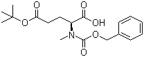 structure of CAS# 42417-71-0, N-Methyl-N-[(phenylmethoxy)carbonyl]-L-glutamic acid 5-tert-butyl ester