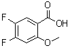 结构式 CAS# 425702-18-7, 4,5-二氟-2-甲氧基苯甲酸