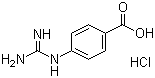 结构式 CAS# 42823-46-1, 4-胍基苯甲酸盐酸盐; 对胍基苯甲酸盐酸盐