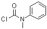 structure of CAS# 4285-42-1, N-Methyl-N-phenylcarbamoyl chloride;(Methyl)phenylcarbamic chloride; Methylphenylcarbamoyl chloride; N-Methyl-N-phenylcarbamic acid chloride; N-Methyl-N-phenylcarbamoyl chloride; NSC 165671