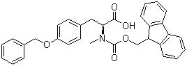 structure of CAS# 428868-52-4, N-[(9H-Fluoren-9-ylmethoxy)carbonyl]-N-methyl-O-(phenylmethyl)-L-tyrosine