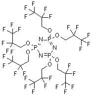 Hexakis(2,2,3,3,3-pentafluoropropoxy)cyclotriphosphazene molecular structure (CAS 429-18-5)