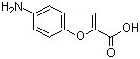 结构式 CAS# 42933-44-8, 5-氨基-1-苯并呋喃-2-羧酸; 5-氨基苯并呋喃-2-甲酸