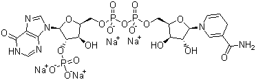 烟酰胺腺嘌呤双核苷酸磷酸四钠盐分子结构 (CAS 42934-87-2)