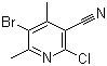 structure of CAS# 42951-71-3, 5-Bromo-2-chloro-4,6-dimethylnicotinonitrile