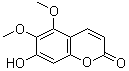 7-Hydroxy-5,6-dimethoxy-2H-1-benzopyran-2-one molecular structure (CAS 43053-62-9)