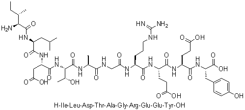 L-Isoleucyl-L-leucyl-L-alpha-aspartyl-L-threonyl-L-alanylglycyl-L-arginyl-L-alpha-glutamyl-L-alpha-glutamyl-L-tyrosine molecular structure (CAS 431040-83-4)