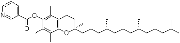 structure of CAS# 43119-47-7, Vitamin E nicotinate;[2R-[2R*(4R*,8R*)]]-3,4-Dihydro-2,5,7,8-tetramethyl-2-(4,8,12-trimethyltridecyl)-2H-1-benzopyran-6-yl nicotinate