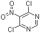 结构式 CAS# 4316-93-2, 4,6-二氯-5-硝基嘧啶; 5-硝基-4,6-二氯嘧啶