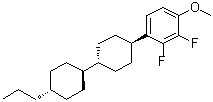 structure of CAS# 431947-34-1, 2,3-Difluoro-1-methoxy-4-[(trans,trans)-4'-propyl[1,1'-bicyclohexyl]-4-yl]benzene;CCY 3O1