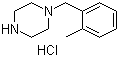 structure of CAS# 435345-16-7, 1-[(2-Methylphenyl)methyl]piperazine hydrochloride;1-[(2-Methylphenyl)methyl]piperazine monohydrochloride