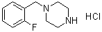 结构式 CAS# 435345-41-8, 1-[(2-氟苯基)甲基]哌嗪单盐酸盐