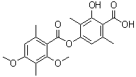 structure of CAS# 436-32-8, Difractaic acid;NSC 5901; NSC 685595