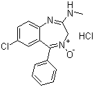 Chlordiazepoxide hydrochloride molecular structure (CAS 438-41-5)