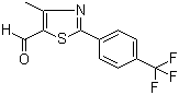 4-Methyl-2-[4-(trifluoromethyl)phenyl]-1,3-thiazole-5-carbaldehyde molecular structure (CAS 438577-61-8)