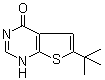 structure of CAS# 439692-54-3, 6-(tert-Butyl)thieno[2,3-d]pyrimidin-4(3H)-one;6-(1,1-Dimethylethyl)-thieno[2,3-d]pyrimidin-4(1H)-one