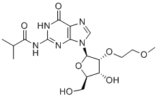 结构式 CAS# 440327-50-4, N2-异-丁酰基-2'-O-(2-甲氧基乙基)鸟苷