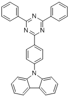 结构式 CAS# 440354-93-8, 9-(4-(4,6-二苯基-1,3,5-三嗪-2-基)苯基)-9H-咔唑