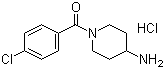 结构式 CAS# 442128-10-1, (4-氨基哌啶-1-基)(4-氯苯基)甲酮盐酸盐