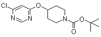 structure of CAS# 442199-19-1, 4-[(6-Chloropyrimidin-4-yl)oxy]piperidine-1-carboxylic acid tert-butyl ester