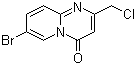 structure of CAS# 442531-33-1, 7-Bromo-2-(chloromethyl)-4H-pyrido[1,2-a]pyrimidin-4-one