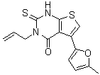 2,3-Dihydro-5-(5-methyl-2-furanyl)-3-(2-propenyl)-2-thioxothieno[2,3-d]pyrimidin-4(1H)-one molecular structure (CAS 442865-24-9)