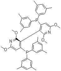 structure of CAS# 442905-33-1, (3R)-4,4'-Bis[bis(3,5-dimethylphenyl)phosphino]-2,2',6,6'-tetramethoxy-3,3'-bipyridine;(R)-Xyl-P-Phos