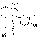 structure of CAS# 4430-20-0, Chlorophenol Red;3',3''-Dichlorophenylsulfonphthalein; CPR