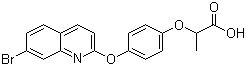 (2R)-2-[4-[(7-Bromoquinolin-2-yl)oxy]phenoxy]propanoic acid molecular structure (CAS 445041-75-8)
