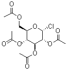 氯化2,3,4,6-四-O-乙酰基-alpha-D-葡萄糖分子结构 (CAS 4451-35-8)