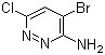 结构式 CAS# 446273-59-2, 3-氨基-4-溴-6-氯哒嗪