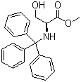 结构式 CAS# 4465-44-5, N-三苯甲基-L-丝氨酸甲酯