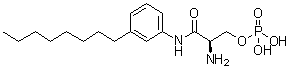 结构式 CAS# 449173-19-7, (2R)-2-氨基-N-(3-辛基苯基)-3-(磷酰氧基)-丙酰胺