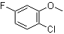 结构式 CAS# 450-89-5, 2-氯-5-氟苯甲醚