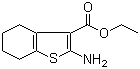 Ethyl 2-amino-4,5,6,7-tetrahydro-1-benzothiophene-3-carboxylate molecular structure (CAS 4506-71-2)