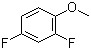 2,4-二氟苯甲醚分子结构 (CAS 452-10-8)
