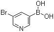 结构式 CAS# 452972-09-7, 5-溴吡啶-3-硼酸