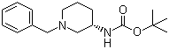 结构式 CAS# 454713-13-4, (S)-1-苄基-3-N-叔丁氧羰基氨基哌啶