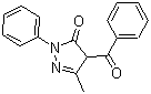 结构式 CAS# 4551-69-3, 4-苯甲酰基-5-甲基-2-苯基-2H-吡唑-3(4H)-酮
