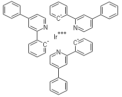 structure of CAS# 459133-57-4, Tris[2-(4-phenyl-2-pyridinyl)phenyl]-iridium