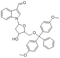 5'-O-(4,4'-Dimethoxytrityl)-3-formylindole-2'-deoxyriboside molecular structure (CAS 460355-04-8)